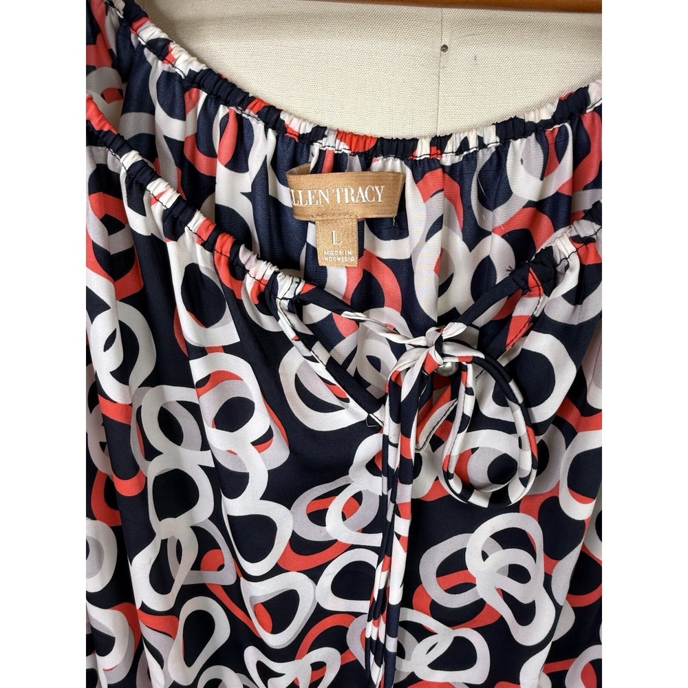 Ellen Tracy Women Size L Retro Blouse Office Professional - Picture 2 of 11